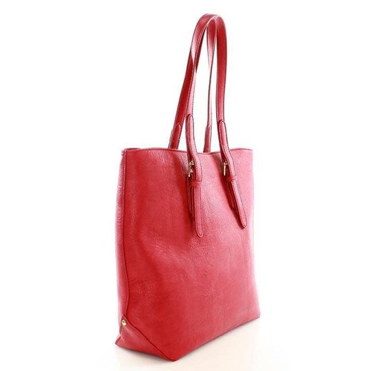 MONNARI Funkcjonalna torebka na ramię shopper bag  czerwony  Monnari One Size okazja merg.pl 