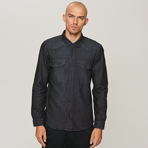 Reserved - Jeansowa koszula - Czarny Reserved szary L 