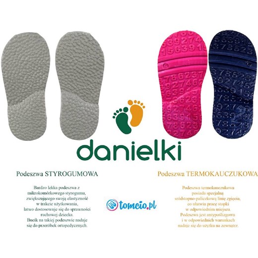 Profilaktyczne kapcie Danielki - wzór S104/S114, kolor jeans
