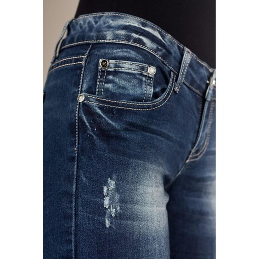 Damskie jeansy rurki biodrówki