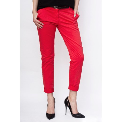 Damskie spodnie cygaretki czerwone