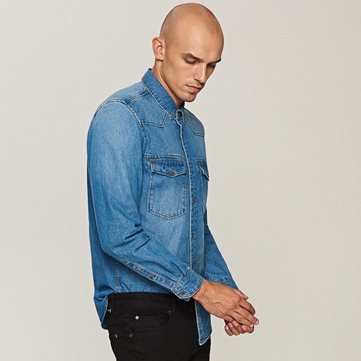 Reserved - Jeansowa koszula - Niebieski Reserved niebieski XL 