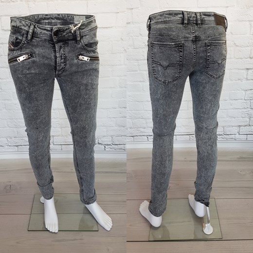Spodnie DIESEL Jeans Sleenker Zip 0842J  Diesel 30x32 okazyjna cena myLabels 