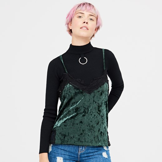 Cropp - Ladies` blouse - Zielony Cropp zielony M 