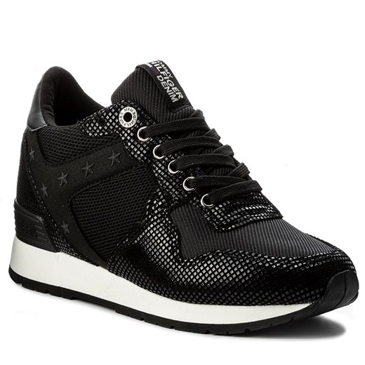 Sneakersy TOMMY HILFIGER - DENIM Lady 4Z2 FW0FW01879 Black 990 czarny Tommy Hilfiger 37 eobuwie.pl