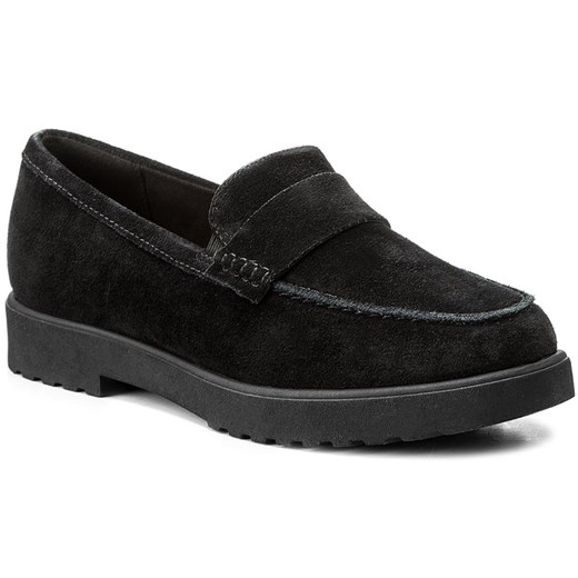 Półbuty CLARKS - Bellevue Hazen 261287984 Black Suede czarny Clarks 39 eobuwie.pl