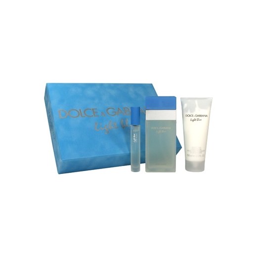 Dolce & Gabbana Light Blue zestaw upominkowy IX. woda toaletowa 100 ml + krem do ciała 100 ml + woda toaletowa 7,4 ml