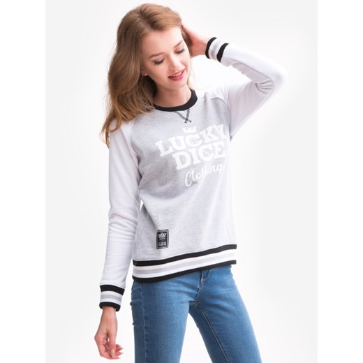 Raglan College Girl Crewneck Grey