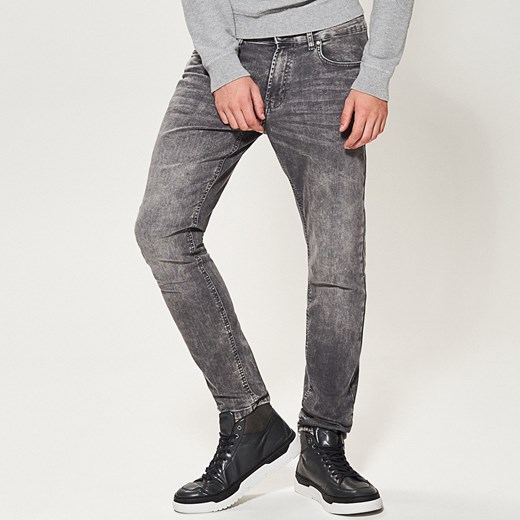 Reserved - Jeansy skinny fit - Szary bezowy Reserved 30/32 