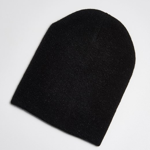 Sinsay - Delikatnie połyskująca czapka - Czarny Sinsay czarny One Size 