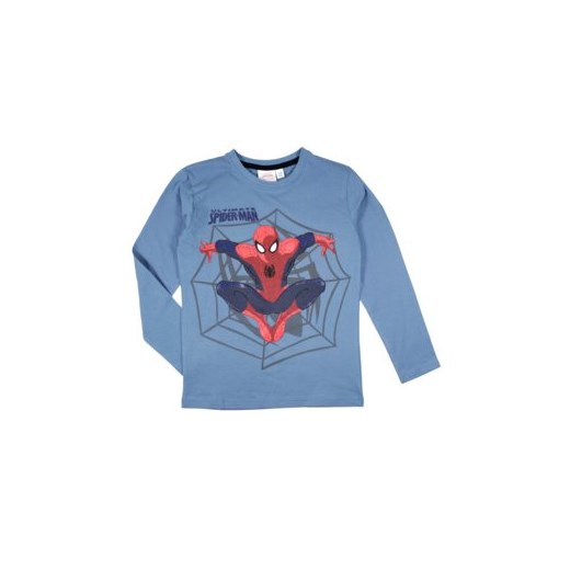 t-shirt długi rękaw chłopięcy  gładki, z printem Spiderman   122 okazja txm.pl 