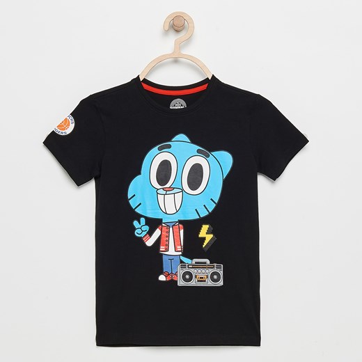 Reserved - T-shirt the amazing world of gumball - Czarny czarny Reserved 122 