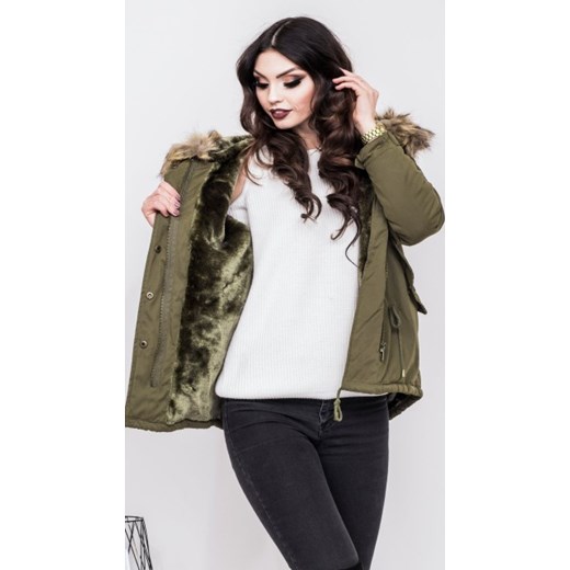 U.S.ARMY KURTKA PARKA PŁASZCZ FUTRO KHAKI S Ligari Na Święta bialy XL Ligari