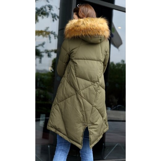 FRAK LONG KURTKA JENOT NATURALNY PUCH KHAKI XXL Line Lorenzo-puch zielony XXL Ligari
