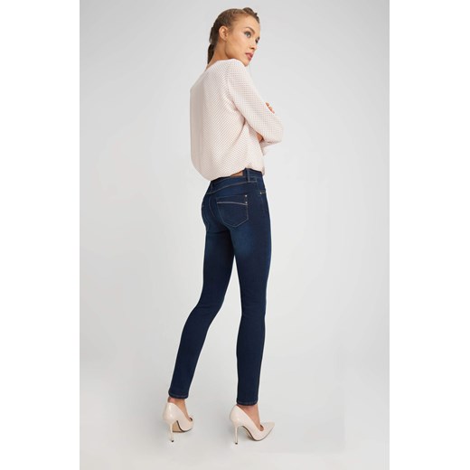 Skinny jeans z ozdobną lamówką bialy Orsay 36 orsay.com