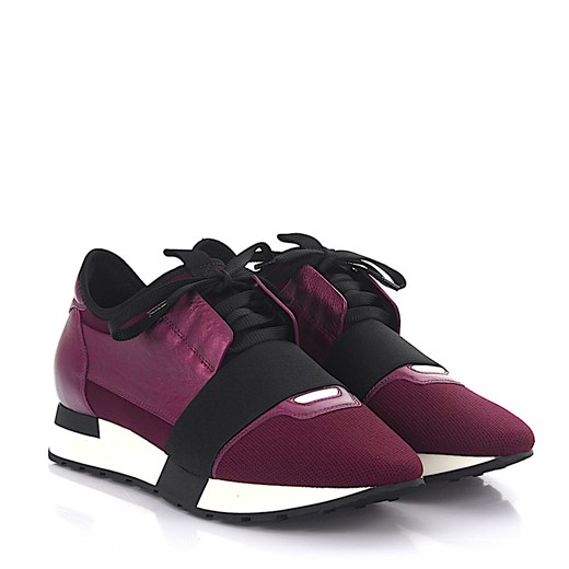 Balenciaga Sneakersy RACE RUNNER ze skóry bordowe materiał Balenciaga czerwony 36 Budapester.com