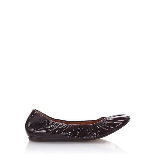 Lanvin Baleriny ze skóry lakierowanej bordowe Lanvin szary 37.5 Budapester.com