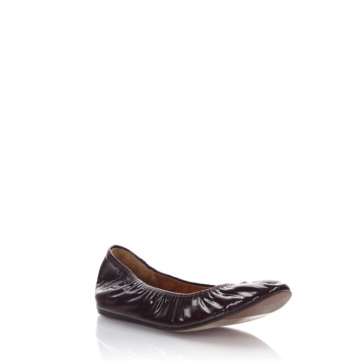 Lanvin Baleriny ze skóry lakierowanej bordowe Lanvin szary 38 Budapester.com