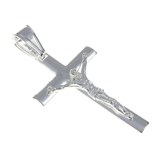 Duży srebrny krzyżyk krzyż na gruby łańcuch srebro 925 V007
