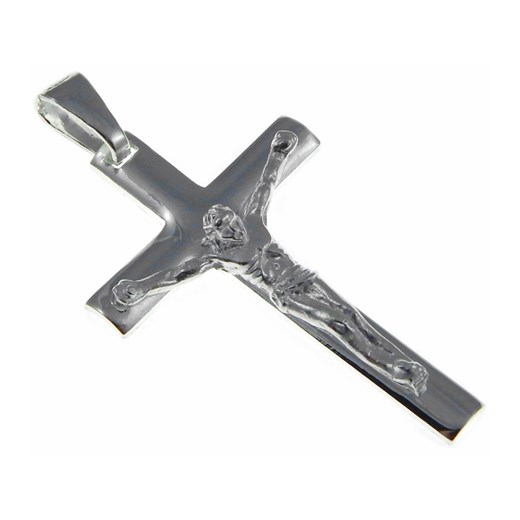 Elegancki klasyczny srebrny gładki krzyżyk krzyż polerowane srebro 925 CR31