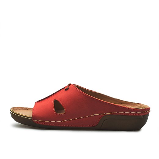 Klapki Jezzi MR1636-3 Malinowe lico czerwony Arturo  okazyjna cena Arturo-obuwie 