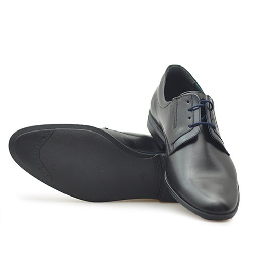 Pantofle Pan 948 Czarny/Granatowy lico Pan szary  Arturo-obuwie