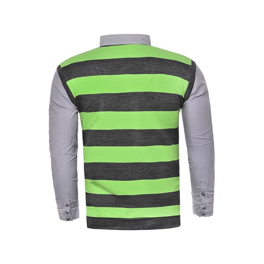 Męski sweter R932 - zielony  Risardi XL 