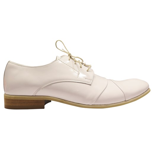 Białe lakierki męskie Faber - buty wizytowe T34 Faber - Obuwie Męskie bezowy 41 okazyjna cena Modini 