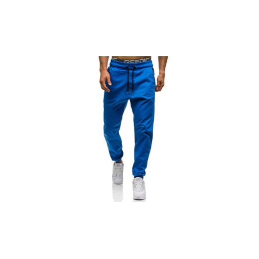 Spodnie joggery męskie niebieskie Denley 0449