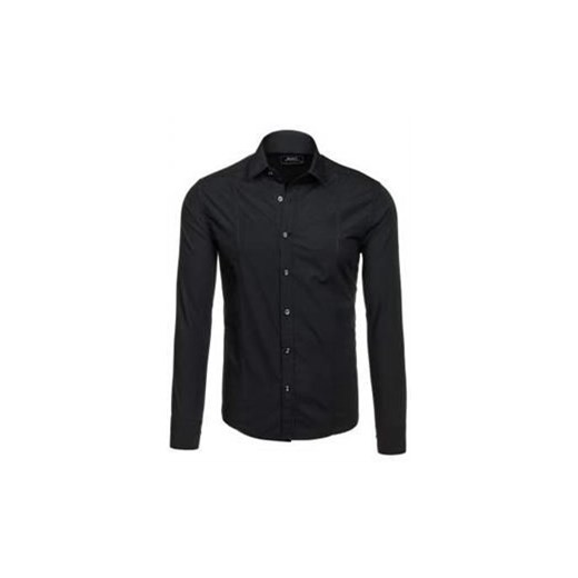 Koszula męska elegancka z długim rękawem czarna Bolf 6944