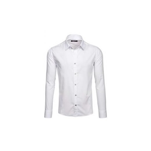Koszula męska elegancka z długim rękawem biała Bolf 6928