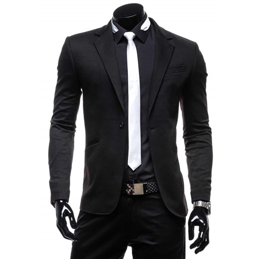 Koszula męska elegancka z długim rękawem czarna Bolf 4714-1