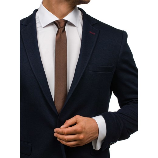 Elegancki krawat męski brązowy Denley K001