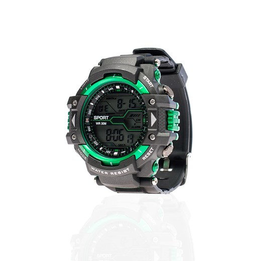 Zegarek męski na rękę czarno-zielony Denley 8338
