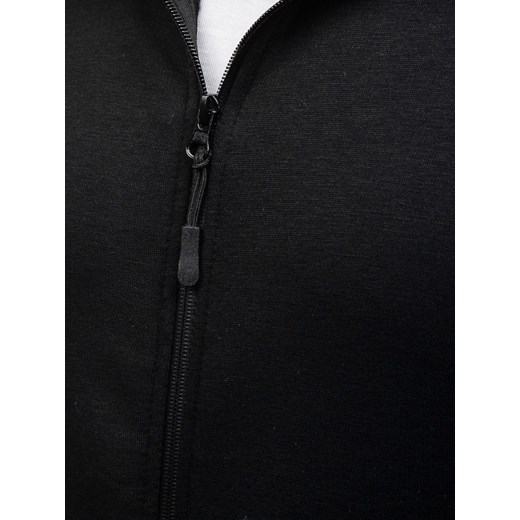 Bluza męska z kapturem z nadrukiem czarna Denley 2851