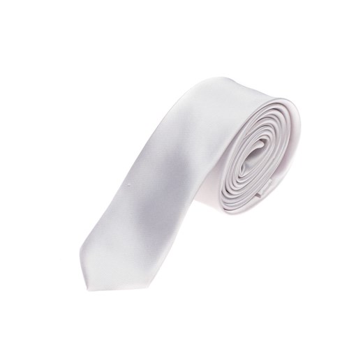 Elegancki krawat męski biały Denley K001