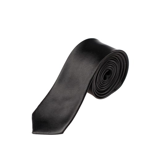 Elegancki krawat męski czarny wąski Denley K001