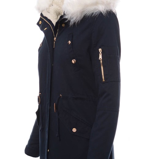 Damska kurtka parka 2w1 jesień/zima w kolorze granatowym   S brendi.pl