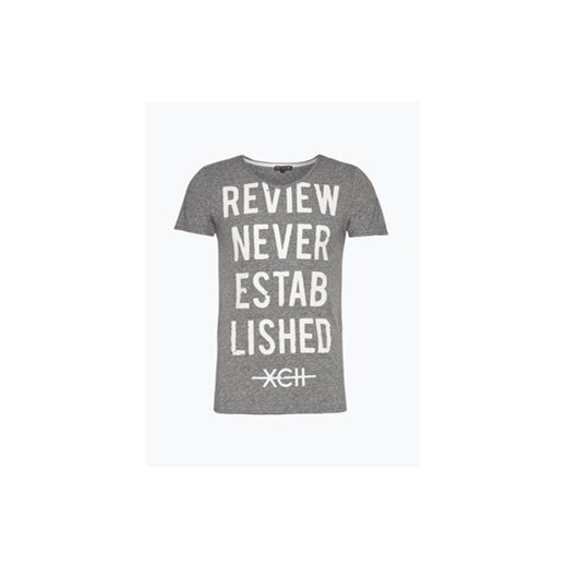 Review - T-shirt męski, czarny Review szary S vangraaf