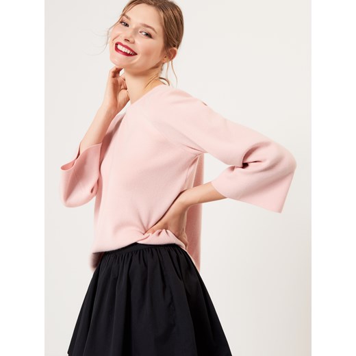 Mohito - Sweter z minimalistycznym wykończeniem - Różowy Mohito bezowy XXS 