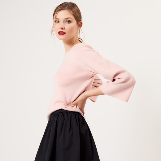 Mohito - Sweter z minimalistycznym wykończeniem - Różowy bezowy Mohito XS 
