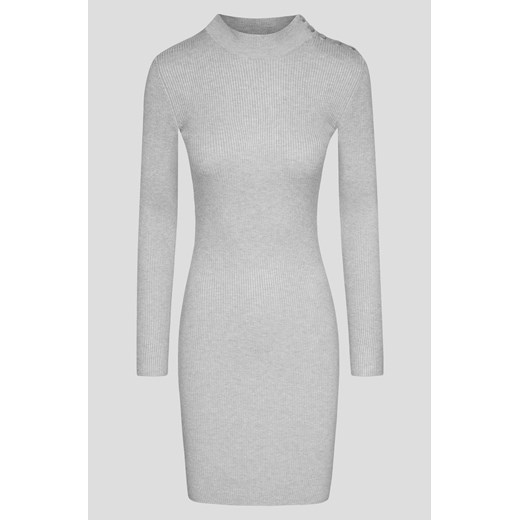 Dzianinowa sukienka z półgolfem Orsay szary XL orsay.com
