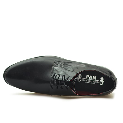 Pantofle Pan 1052 Czarne lico Pan   Arturo-obuwie