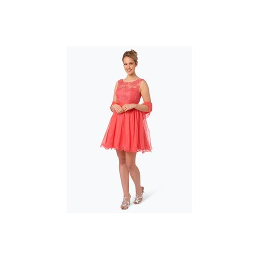 Luxuar Fashion - Elegancka sukienka damska z etolą, czerwony