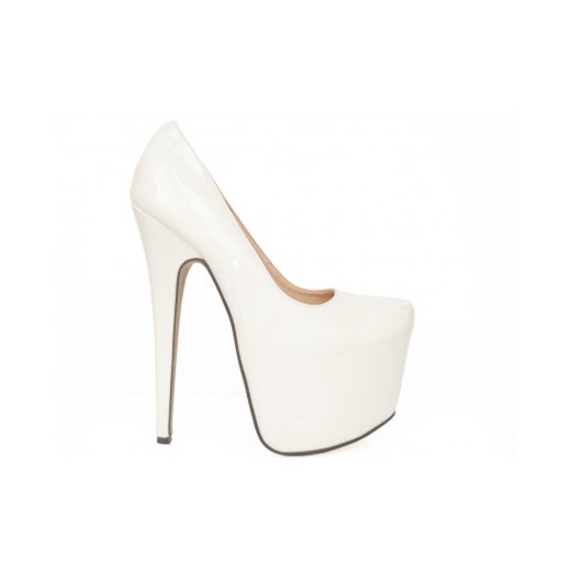 WYSOKIE BIAŁE SZPILKI HIGH HEELS ŚLUBNE DO ŁÓŻKA bialy 40 okazyjna cena Kokietki