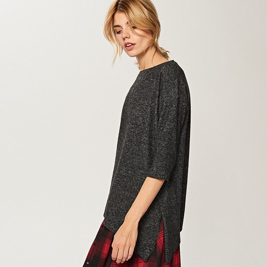 Reserved - Asymetryczny sweter - Szary