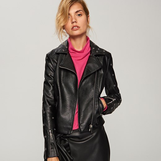 Reserved - Ramoneska z eko skóry - Czarny