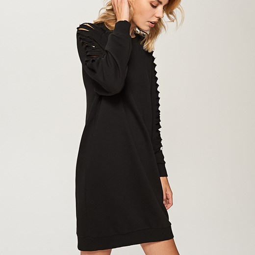 Reserved - Sukienka z wycięciami na ramionach - Czarny