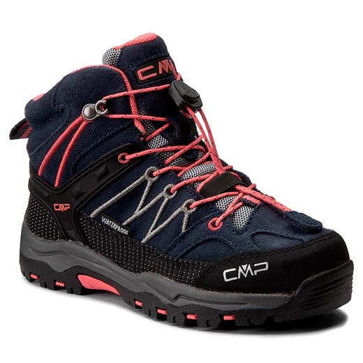 Trekkingi CMP - Kids Rigel Mid Trekking Shoes Wp 3Q12944 Antracite/Red Fluo 95BD Cmp czarny 35 eobuwie.pl