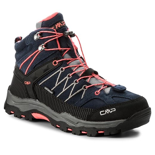 Trekkingi CMP - Kids Rigel Mid Trekking Shoes Wp 3Q12944J Antracite/Red Fluo 95BD Cmp czarny 39 eobuwie.pl